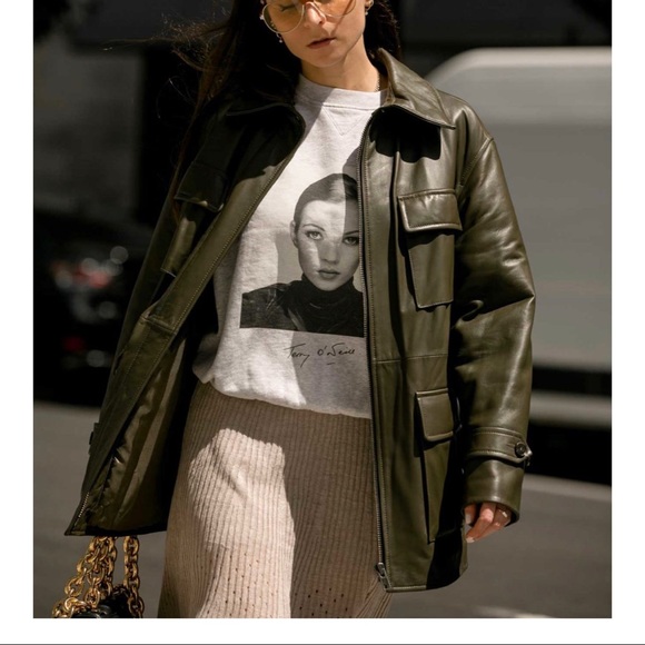 ANINE BING Leather Monroe -Oversized Style- Tag Small - Picture 5 of 16